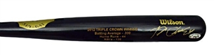 Miguel Cabrera Autographed 2012 Triple Crown Baseball Bat